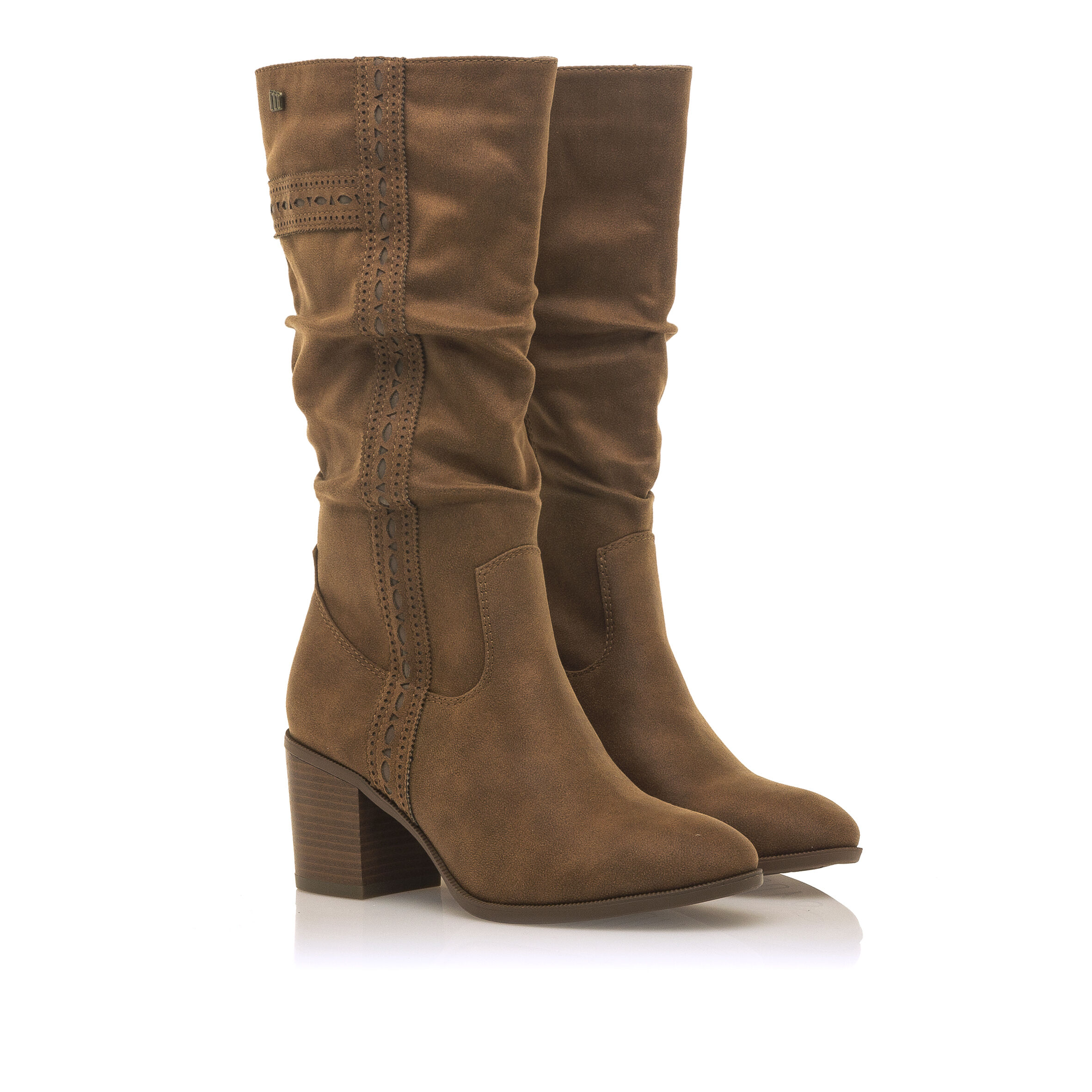 Botas best sale marrones tacon